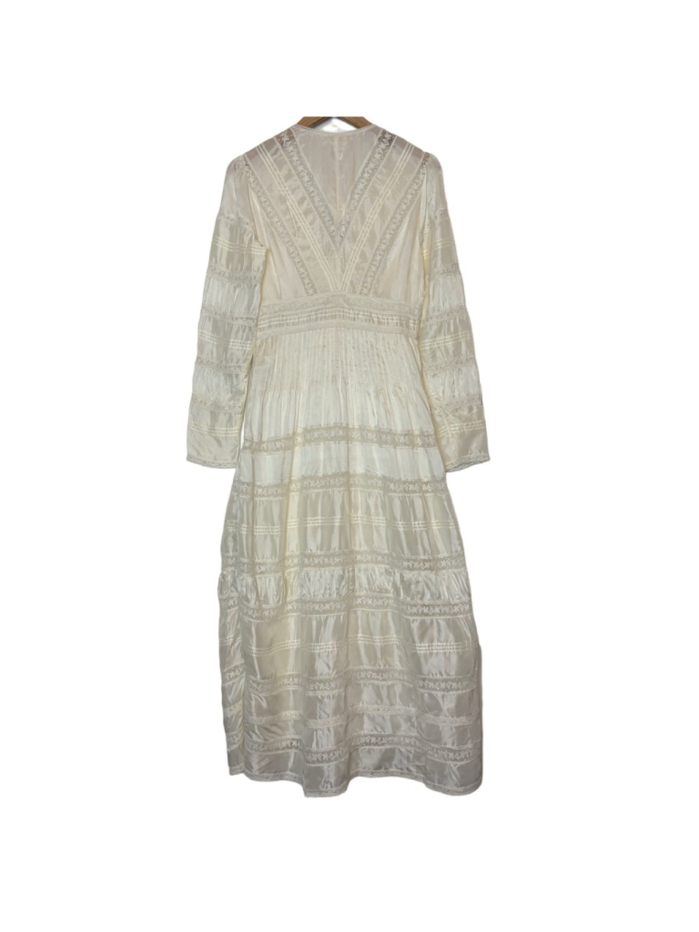 LoveShackFancy Ellitia Maxi Dress Victorian Lace Button Front Ivory NWT Size 4 - Picture 6 of 15